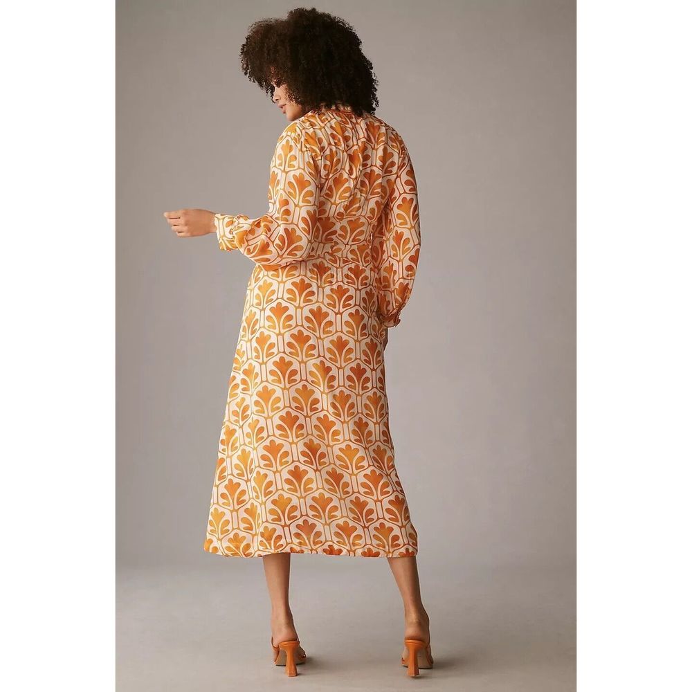 Anthropologie Maeve Printed Wrap Shirt Dress - Picture 6 of 11